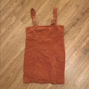 Forever 21 Burnt Orange Corduroy Dress | Medium | Mini